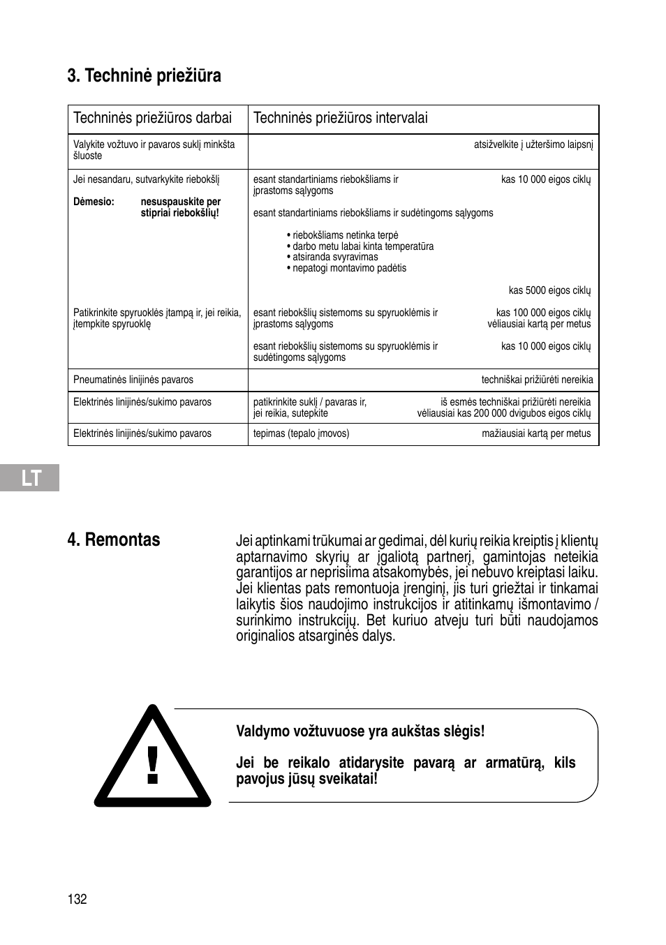 Techninė priežiūra, Remontas | Flowserve IOM Control Valves User Manual | Page 132 / 248