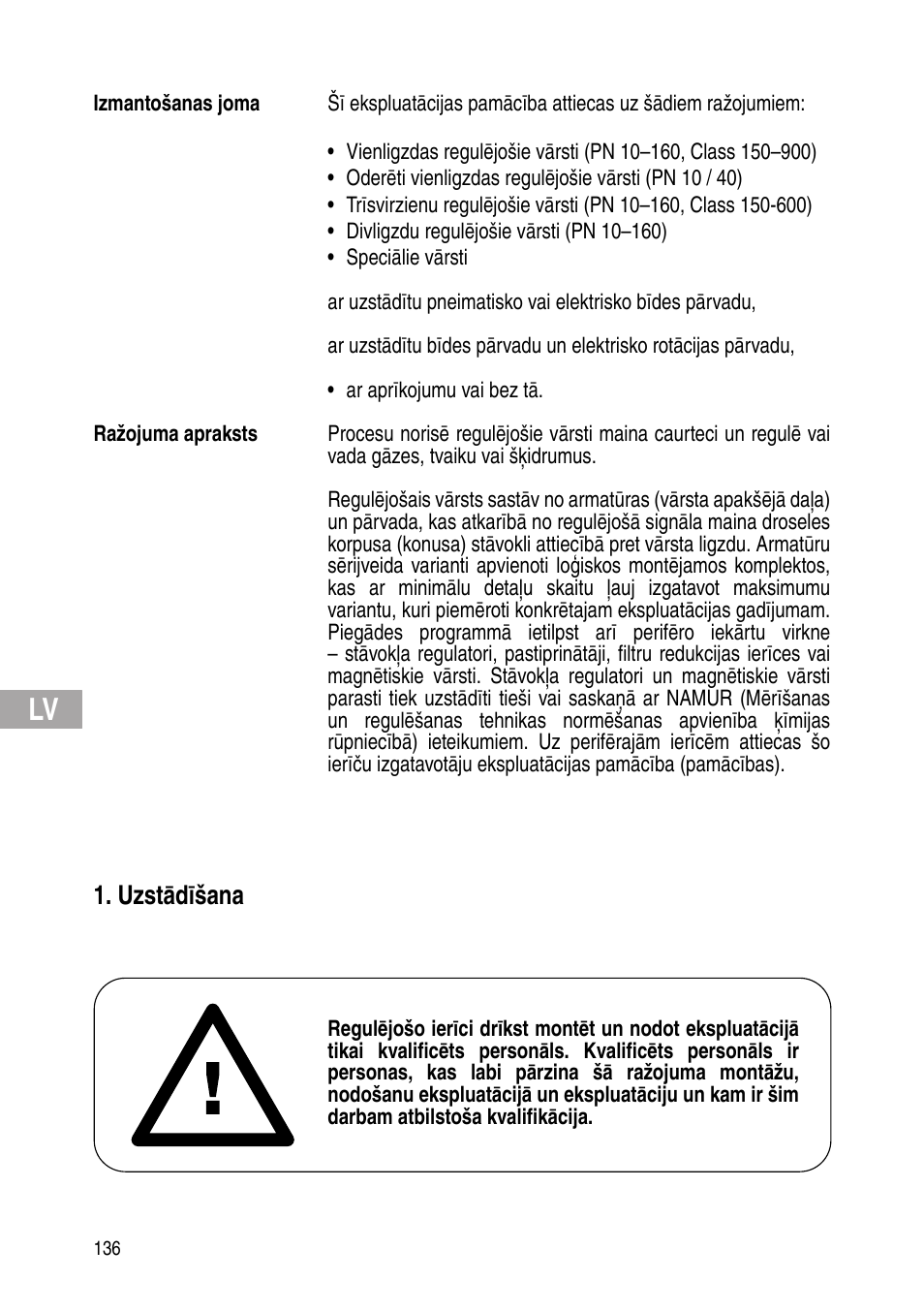 Uzstādīšana | Flowserve IOM Control Valves User Manual | Page 136 / 248