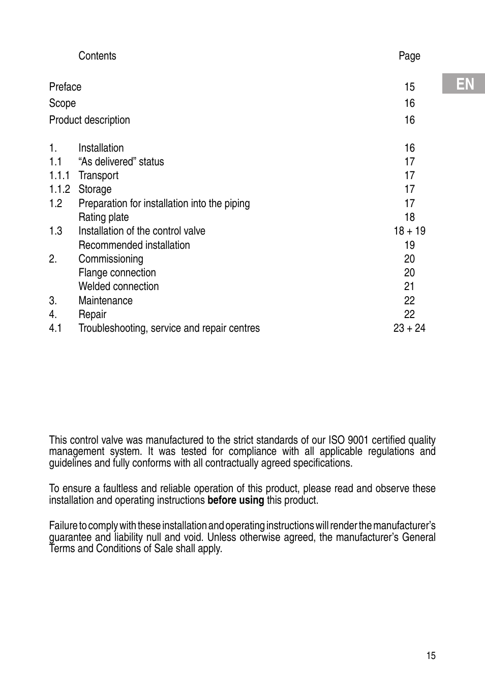 Flowserve IOM Control Valves User Manual | Page 15 / 248