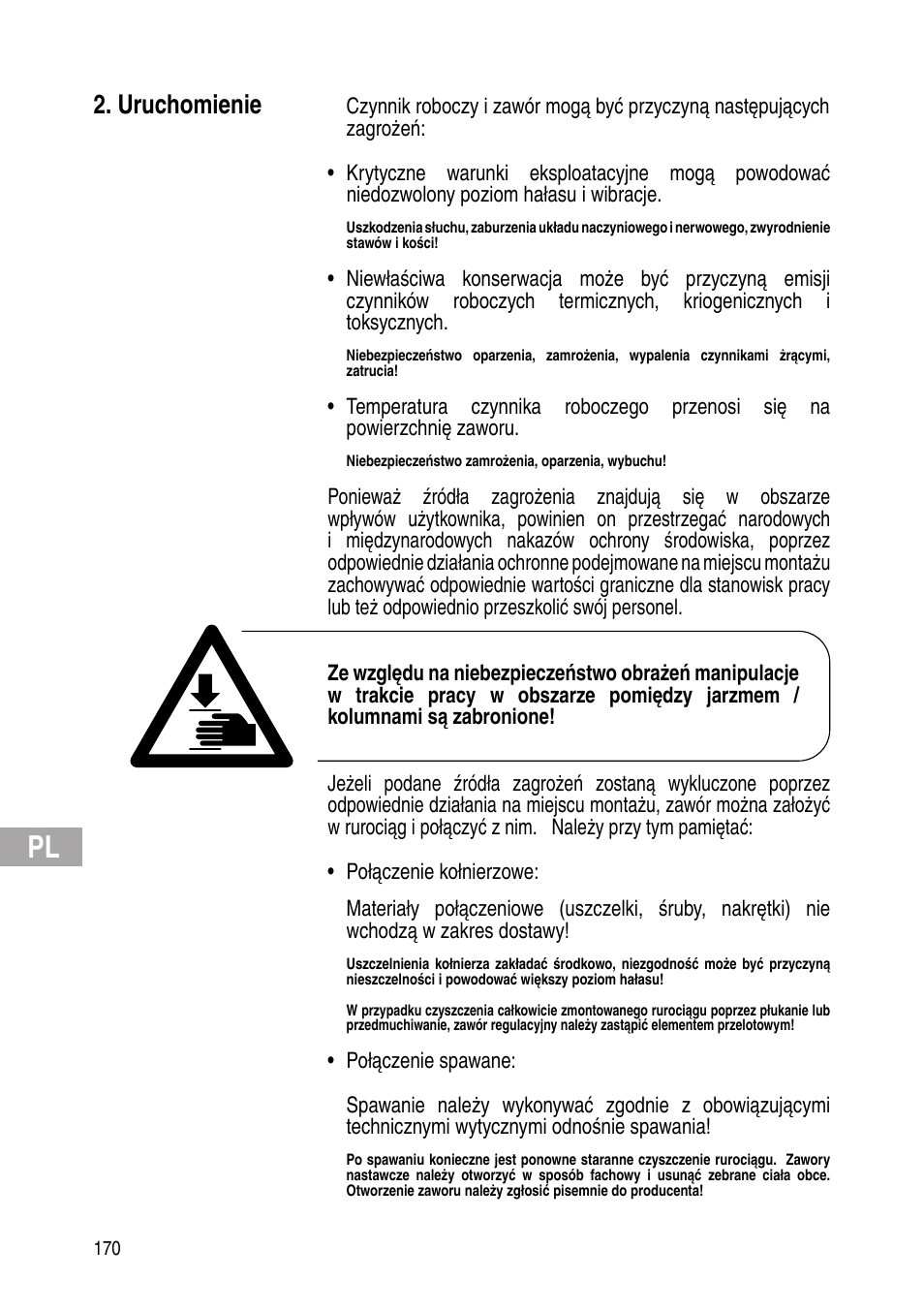 Uruchomienie | Flowserve IOM Control Valves User Manual | Page 170 / 248