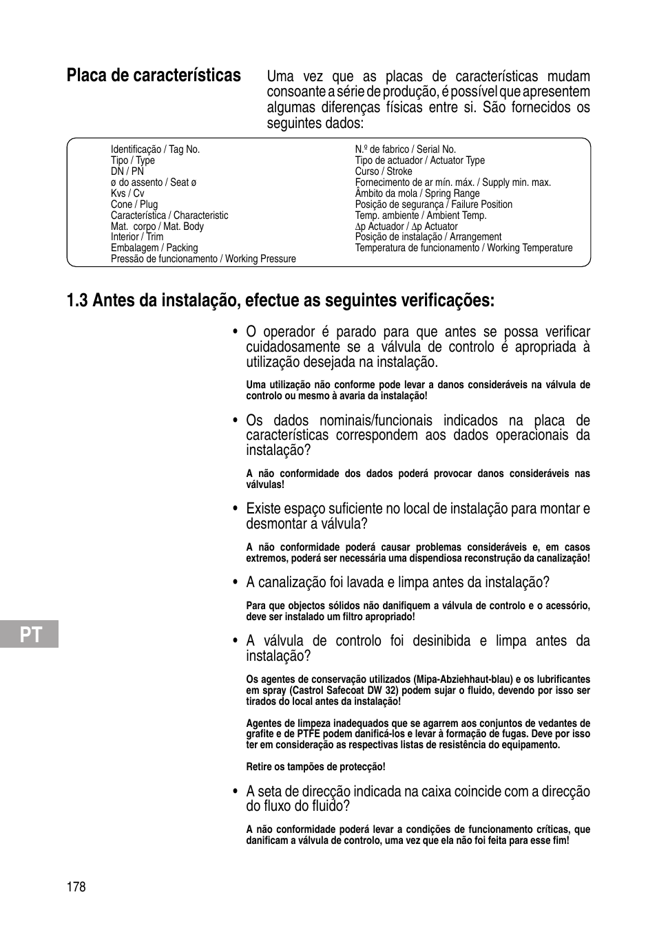 Placa de características | Flowserve IOM Control Valves User Manual | Page 178 / 248