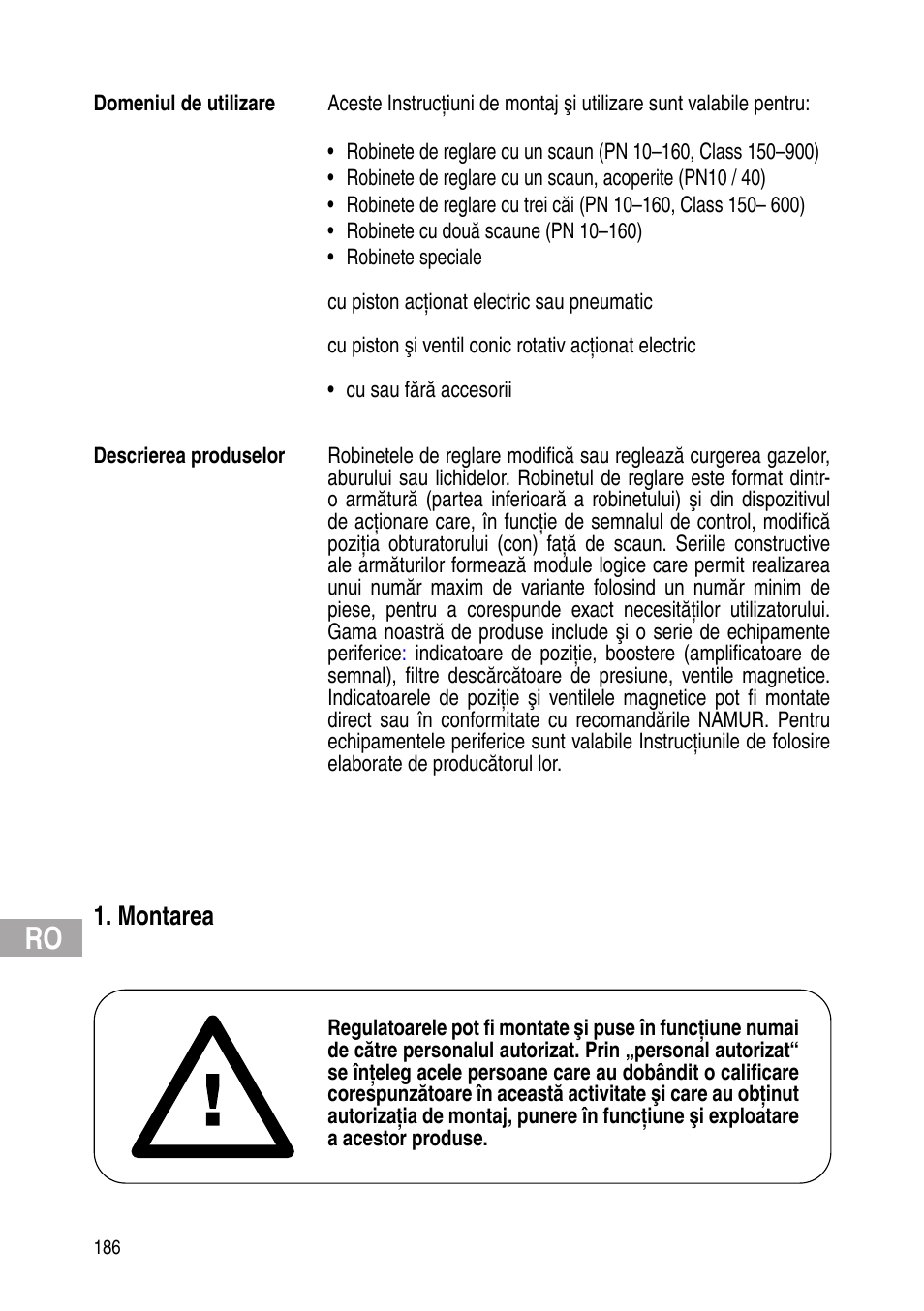 Montarea | Flowserve IOM Control Valves User Manual | Page 186 / 248