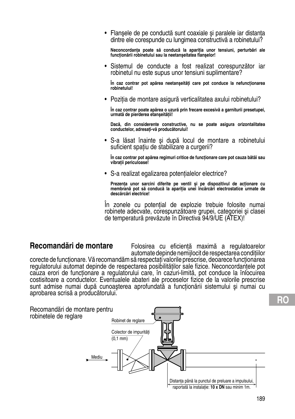 Recomandări de montare | Flowserve IOM Control Valves User Manual | Page 189 / 248