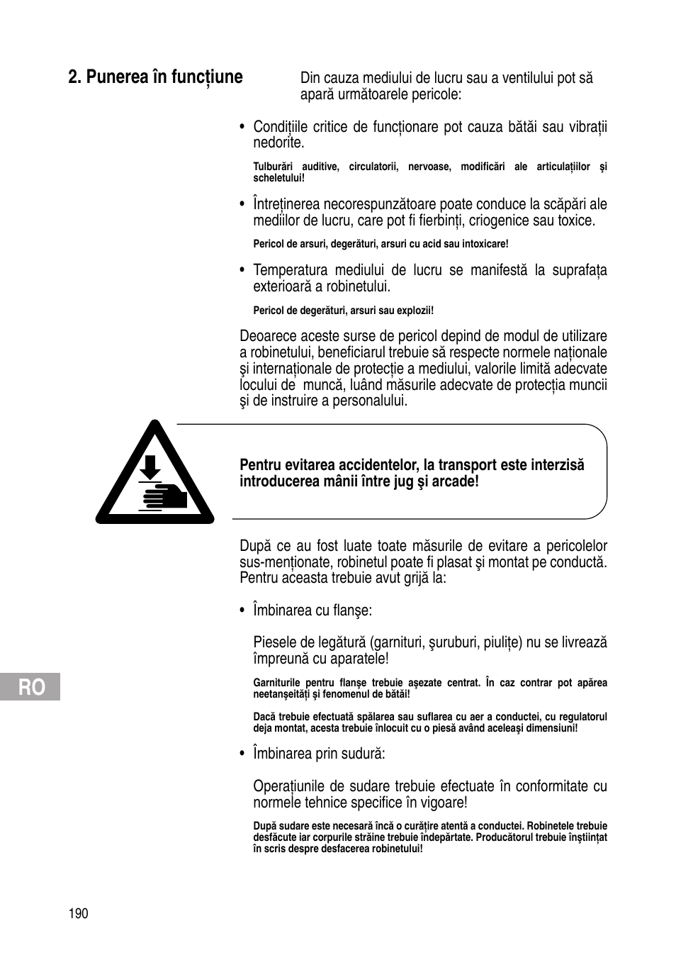 Punerea în funcţiune | Flowserve IOM Control Valves User Manual | Page 190 / 248