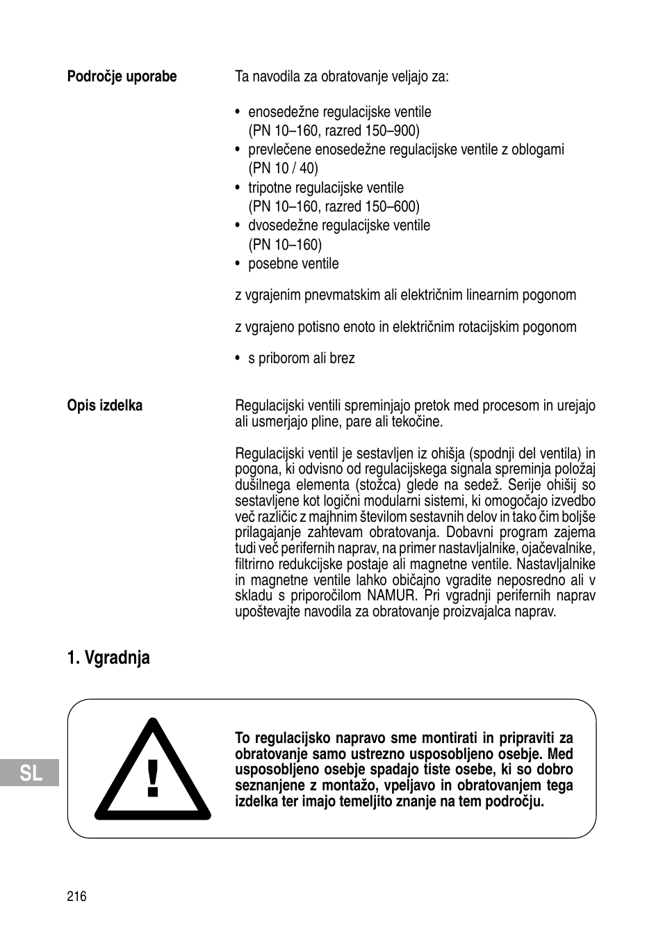Vgradnja | Flowserve IOM Control Valves User Manual | Page 216 / 248