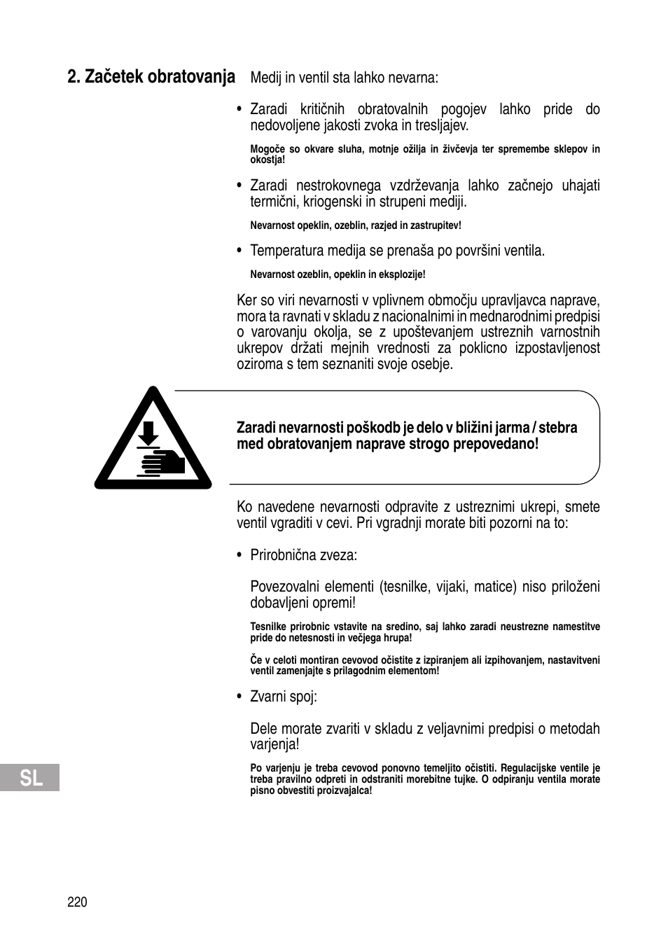 Začetek obratovanja | Flowserve IOM Control Valves User Manual | Page 220 / 248