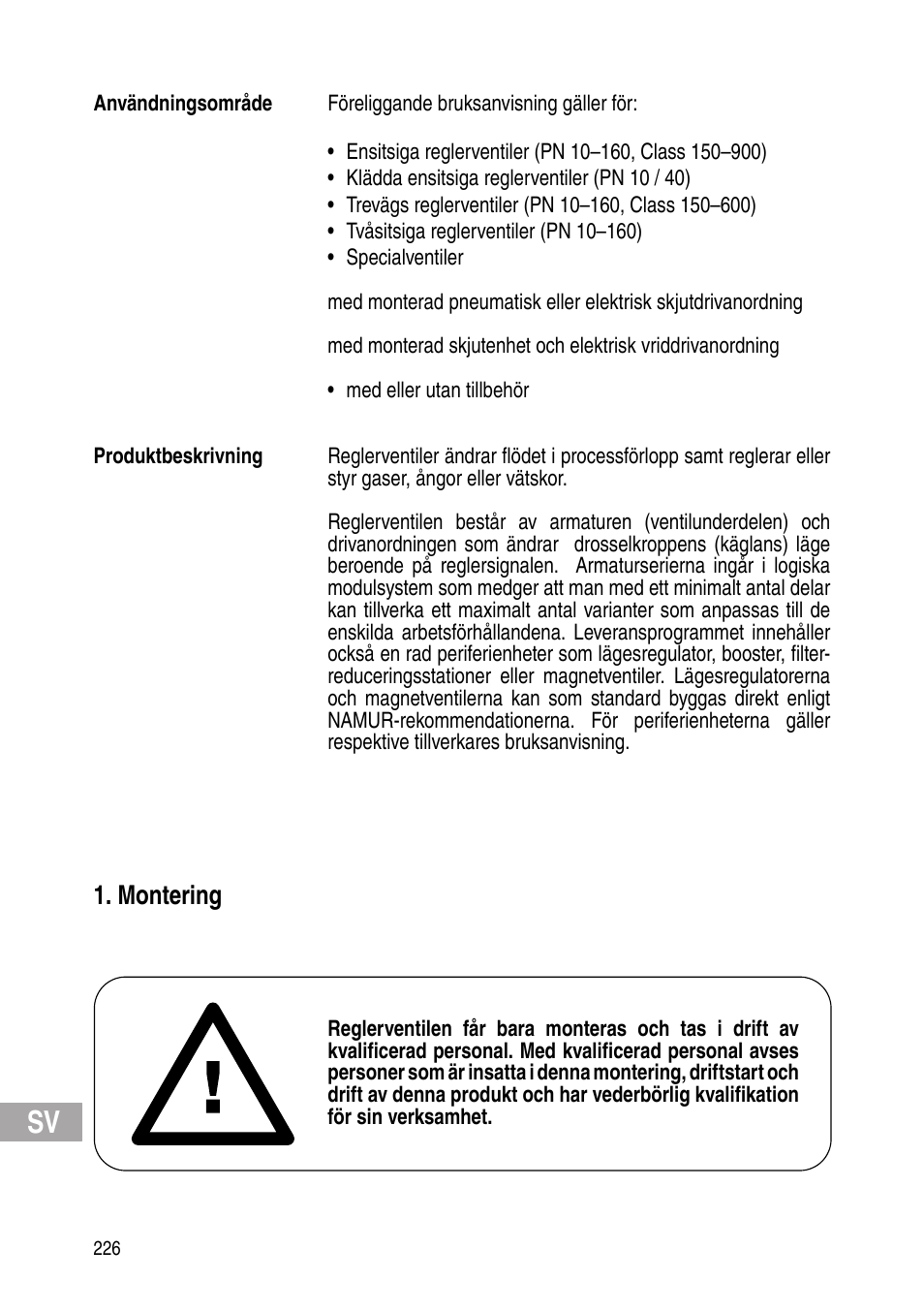 Montering | Flowserve IOM Control Valves User Manual | Page 226 / 248