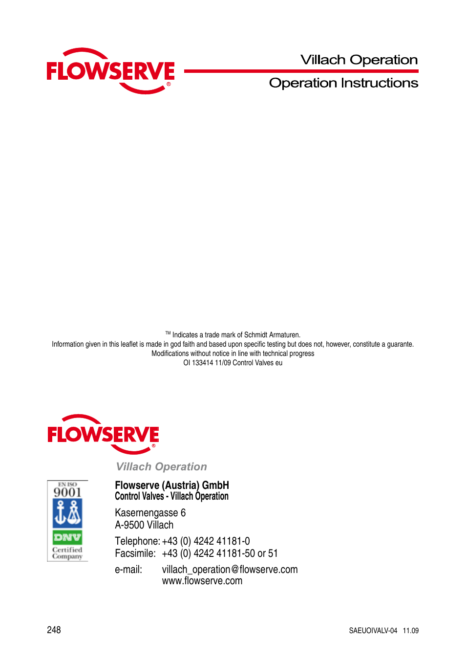 Flowserve IOM Control Valves User Manual | Page 248 / 248