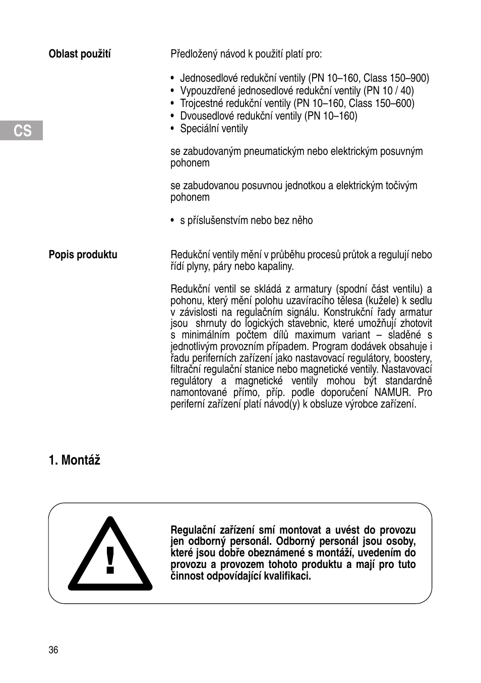 Montáž | Flowserve IOM Control Valves User Manual | Page 36 / 248