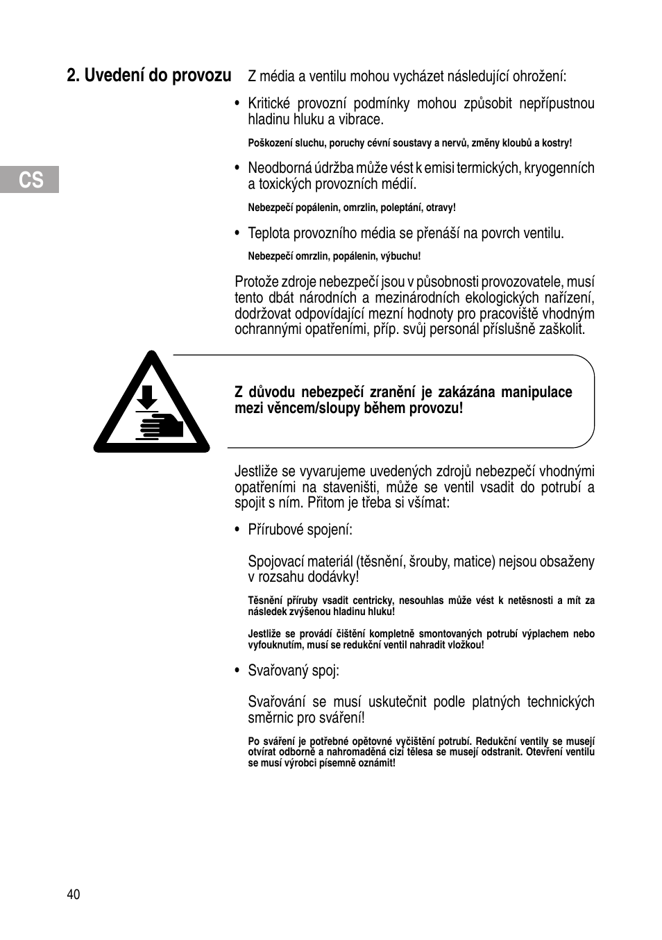Uvedení do provozu | Flowserve IOM Control Valves User Manual | Page 40 / 248