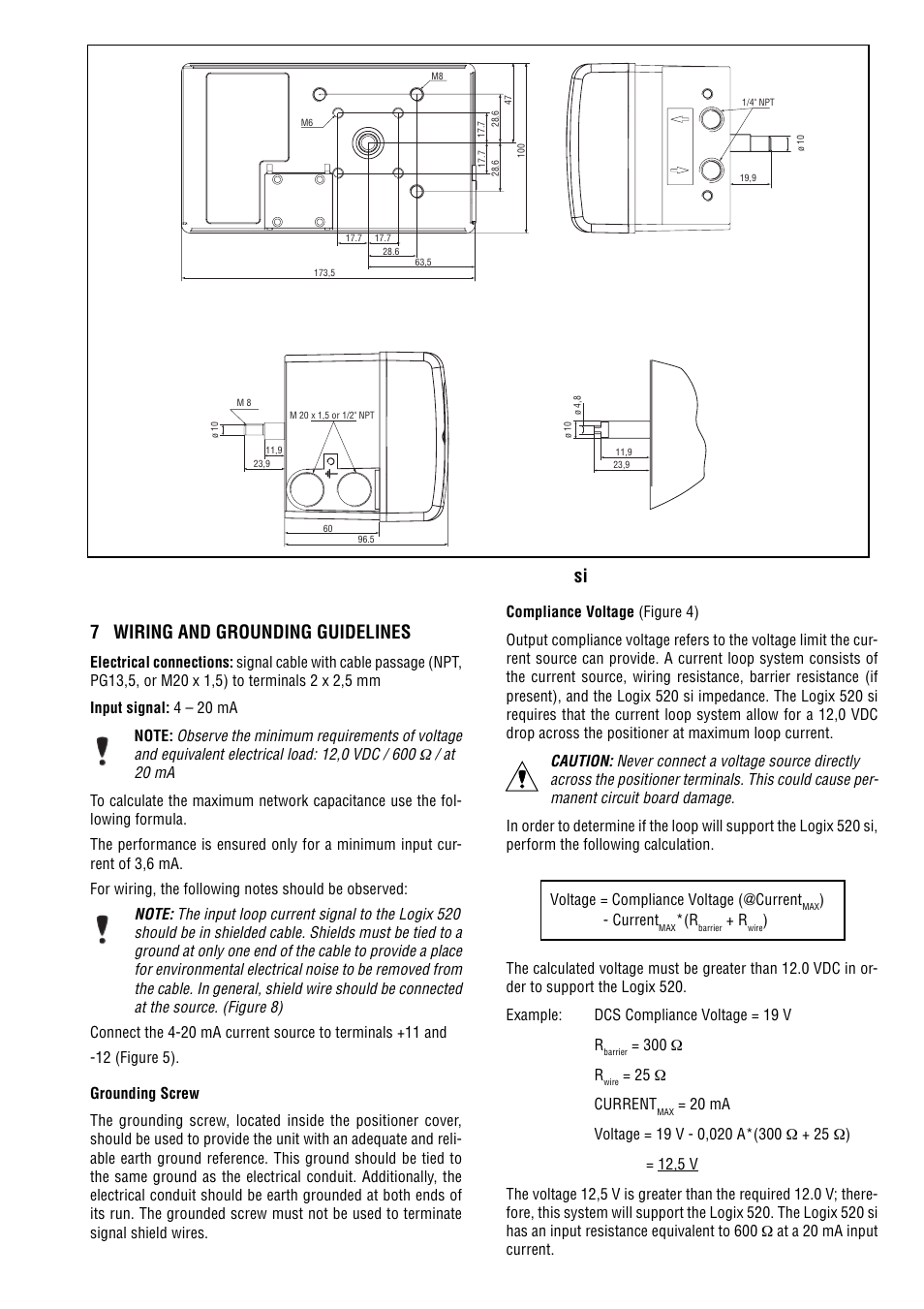7 wiring and grounding guidelines | Flowserve 520si Digital Positioner User Manual | Page 7 / 16