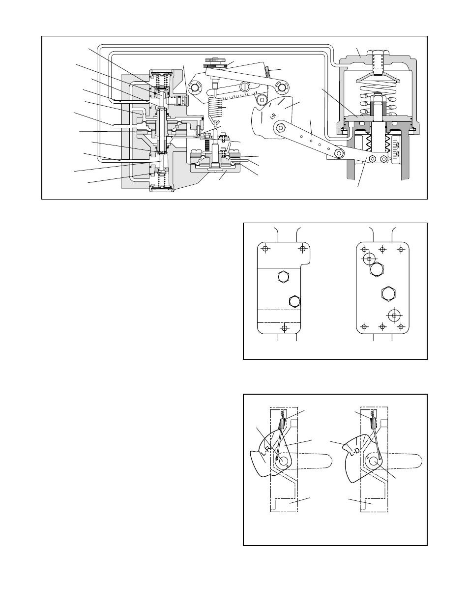 Figure 2: positioner mounting bracket, Figure 3: return spring / cam mounting, Figure 1: xl positioner schematic for air-to-open | Flowserve XL Series High-Performance Positioner User Manual | Page 2 / 16