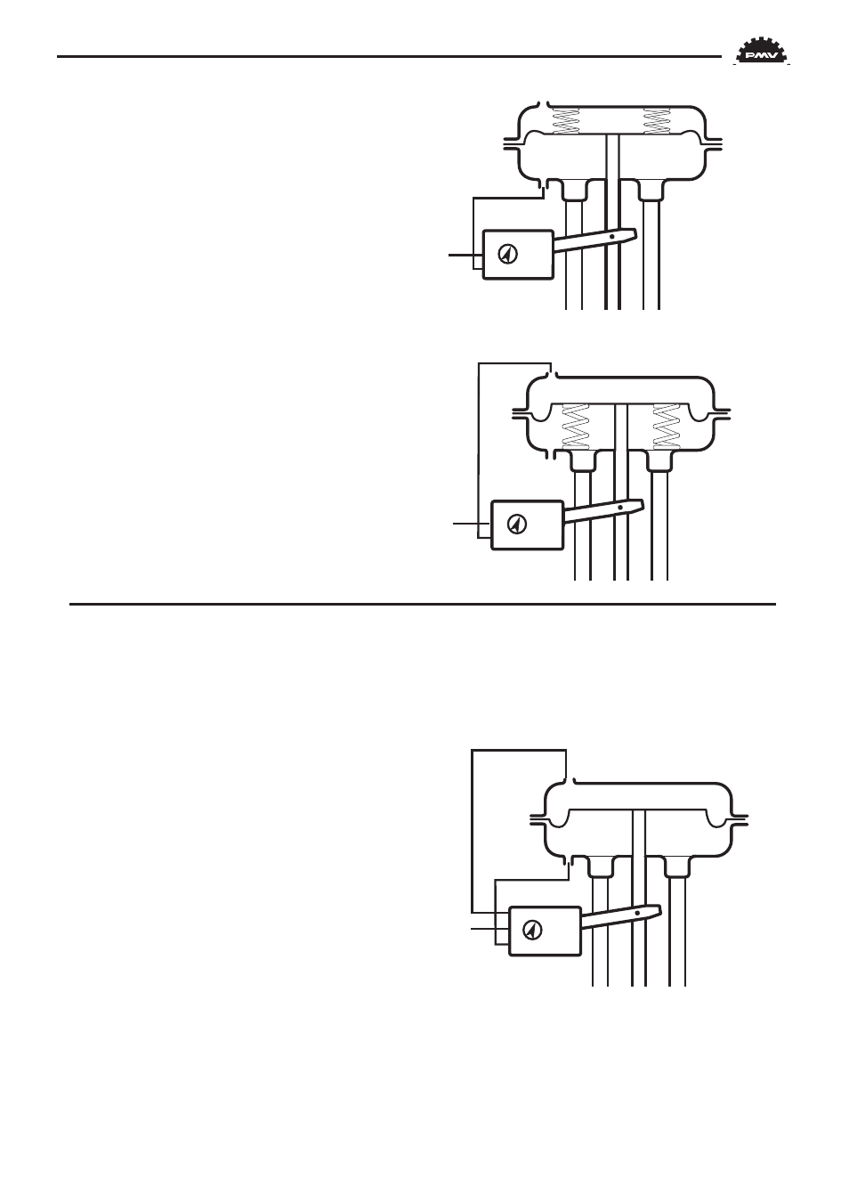 Single action positioner (direct function), Double action positioner (direct function) | Flowserve PMV D3 Digital Positioner User Manual | Page 11 / 60