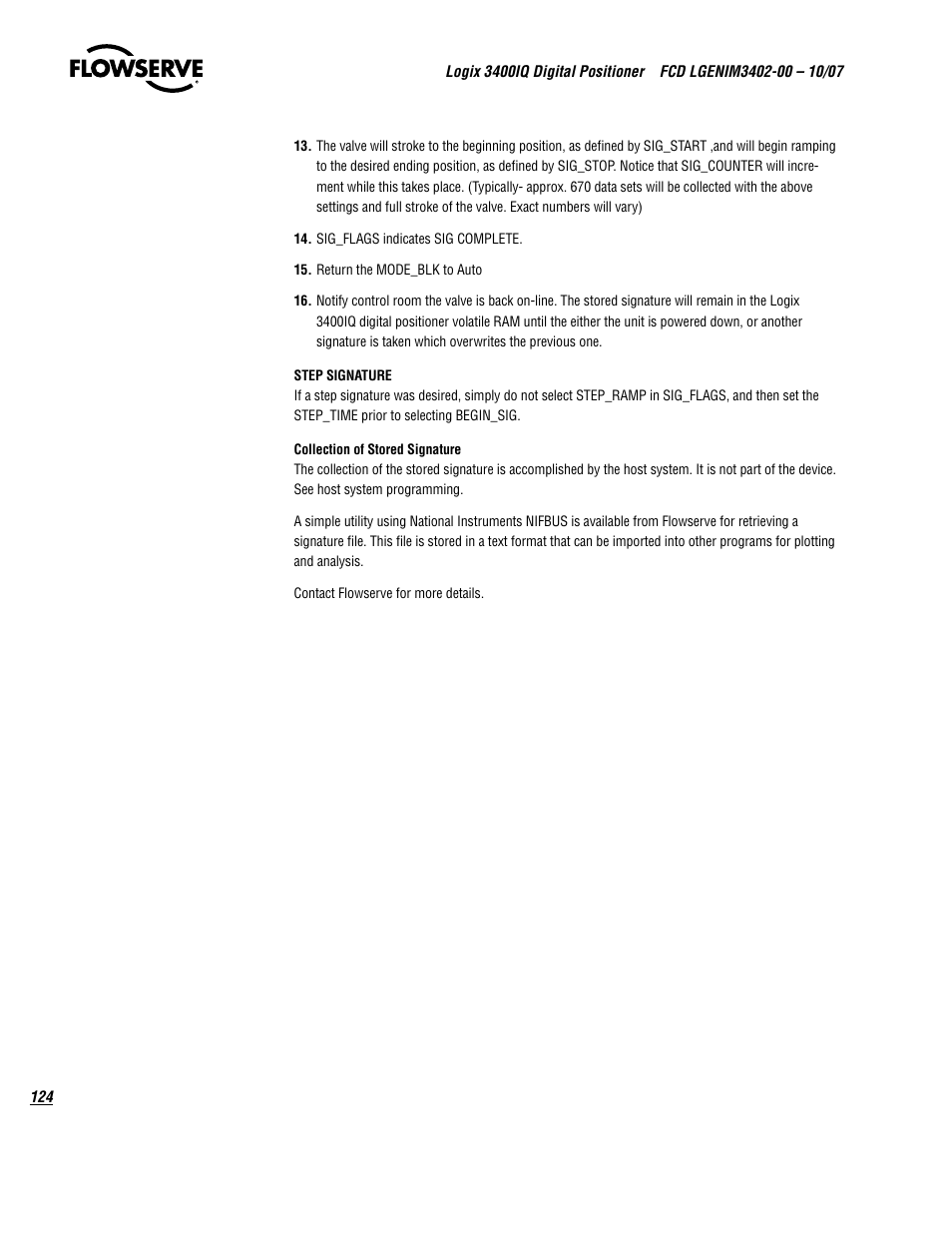 Flowserve 3400IQ Digital Positioner User Manual | Page 124 / 148
