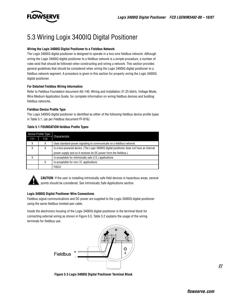 Flowserve 3400IQ Digital Positioner User Manual | Page 27 / 148