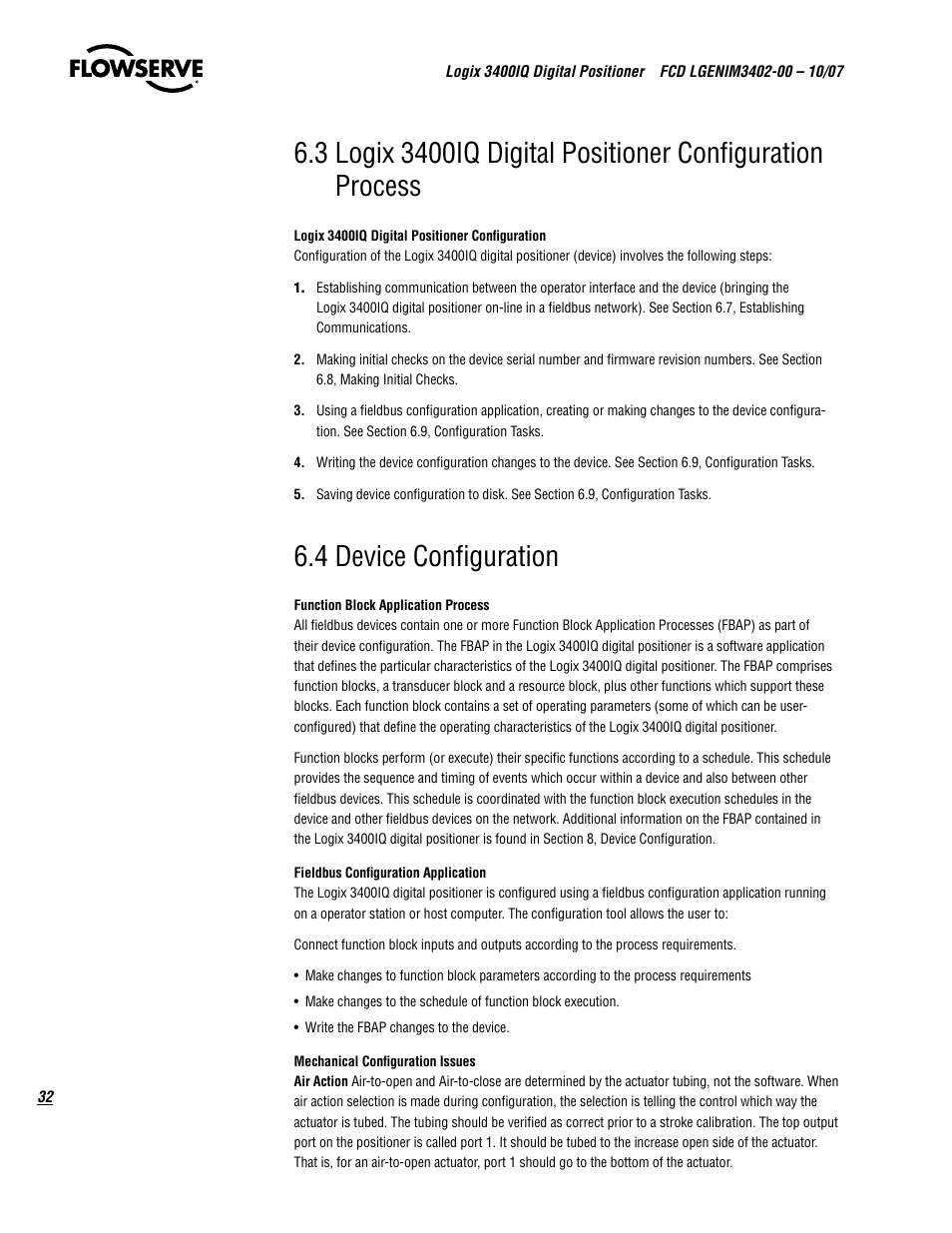 4 device configuration | Flowserve 3400IQ Digital Positioner User Manual | Page 32 / 148