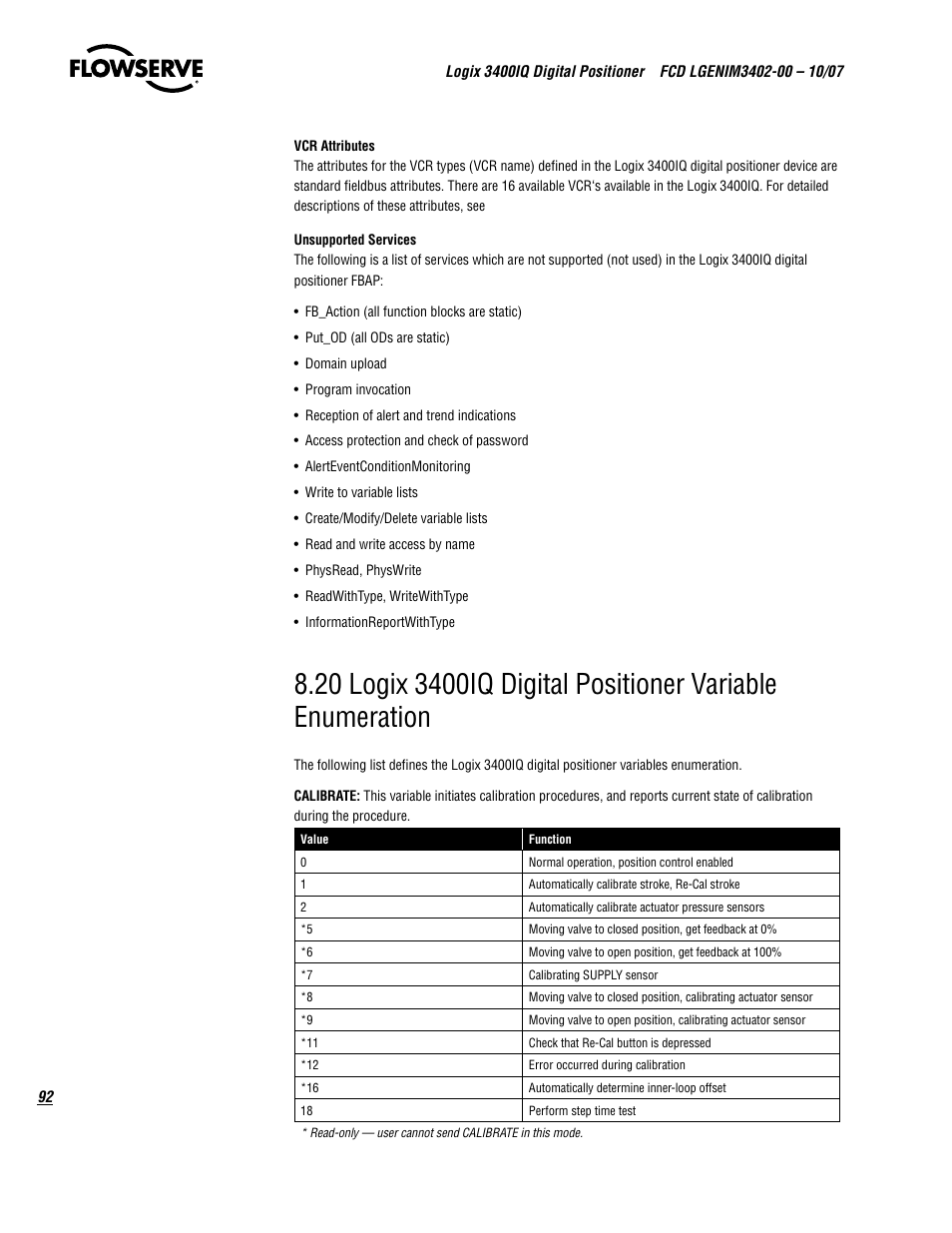 Flowserve 3400IQ Digital Positioner User Manual | Page 92 / 148