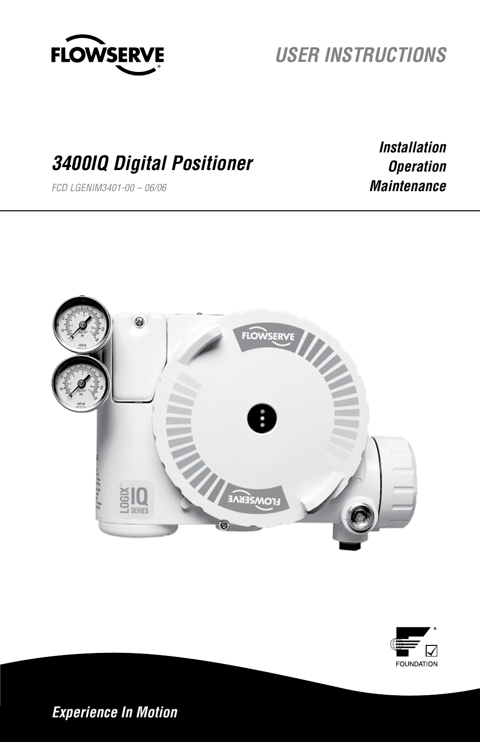 Flowserve 3400IQ Digital Positioner User Manual | 80 pages