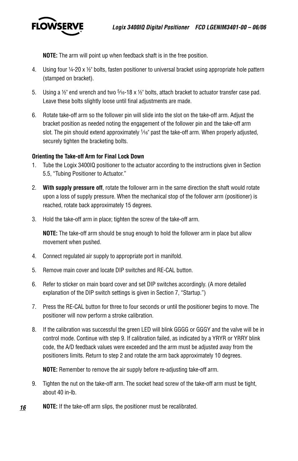 Flowserve 3400IQ Digital Positioner User Manual | Page 16 / 80