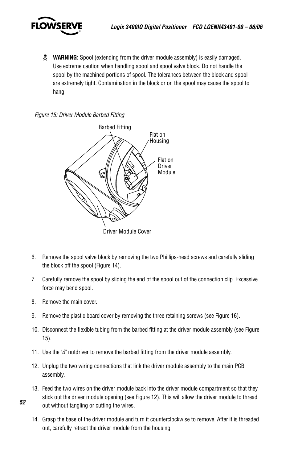 Flowserve 3400IQ Digital Positioner User Manual | Page 52 / 80