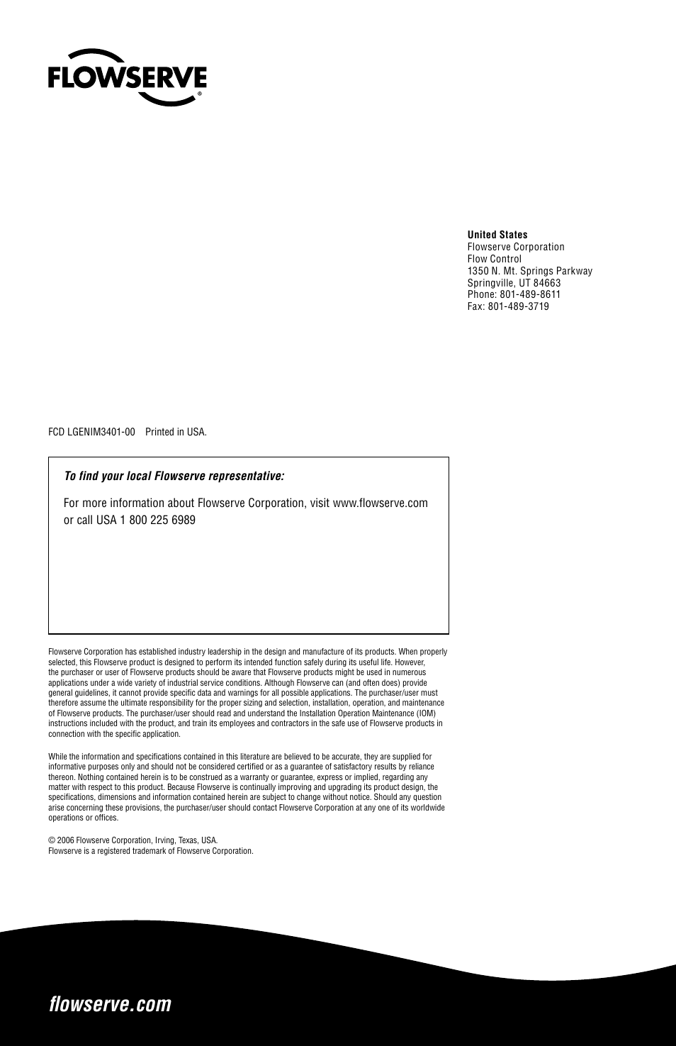 Flowserve 3400IQ Digital Positioner User Manual | Page 80 / 80