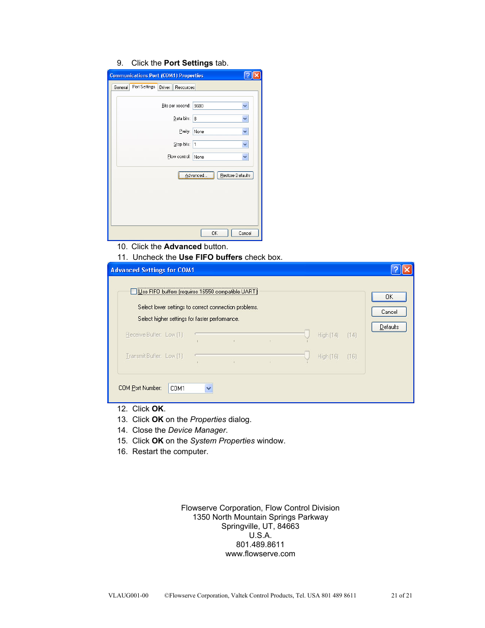 Flowserve SoftTools Suite 7.0 User Manual | Page 21 / 21