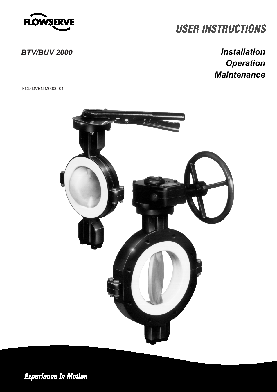 Flowserve BTV 2000 Lined Butterfly Valve User Manual | 20 pages