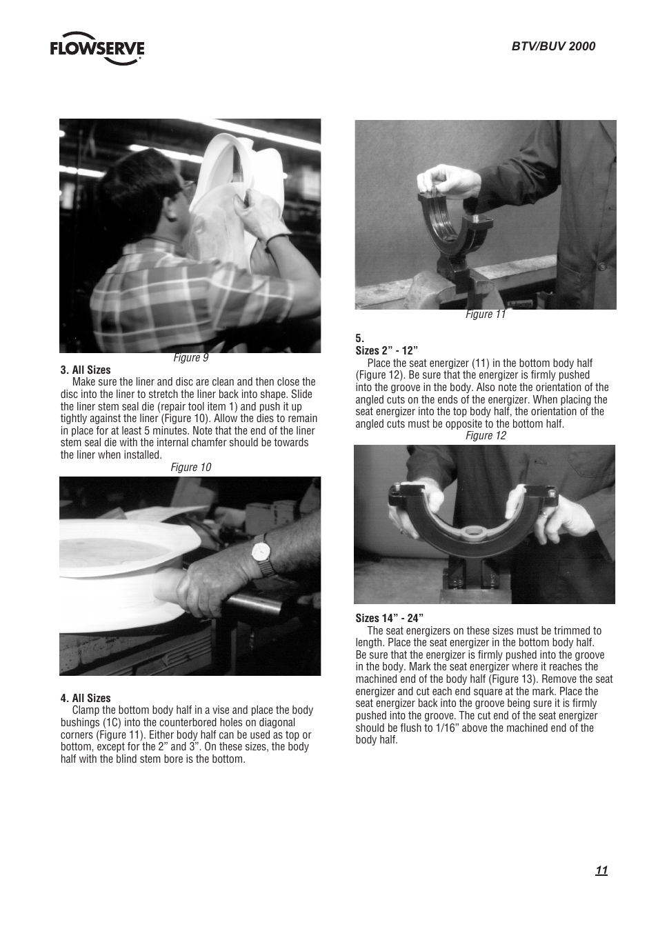 Flowserve BTV 2000 Lined Butterfly Valve User Manual | Page 11 / 20