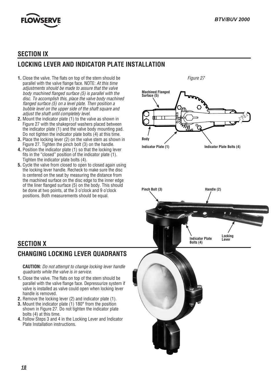 Flowserve BTV 2000 Lined Butterfly Valve User Manual | Page 18 / 20