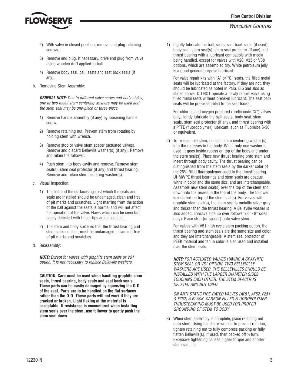 Worcester controls | Flowserve 51 Series User Manual | Page 3 / 8