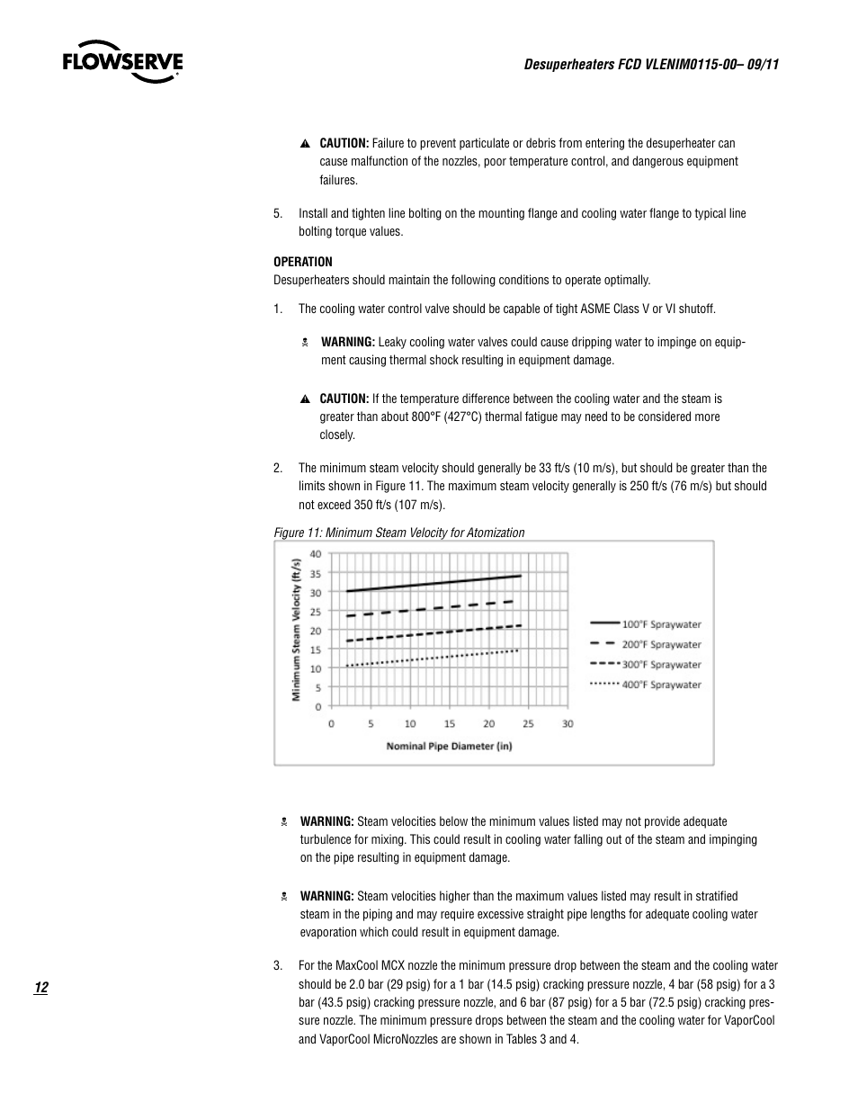 Flowserve Desuperheaters User Manual | Page 12 / 20