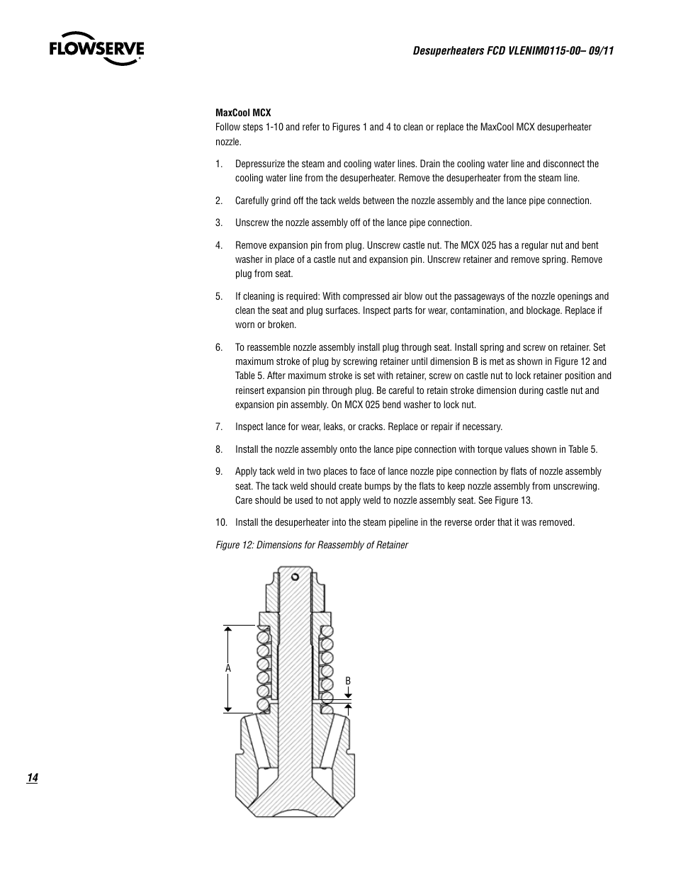 Flowserve Desuperheaters User Manual | Page 14 / 20