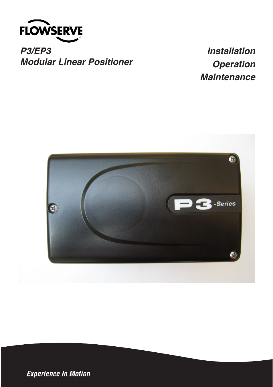 Flowserve PMV P3 User Manual | 24 pages