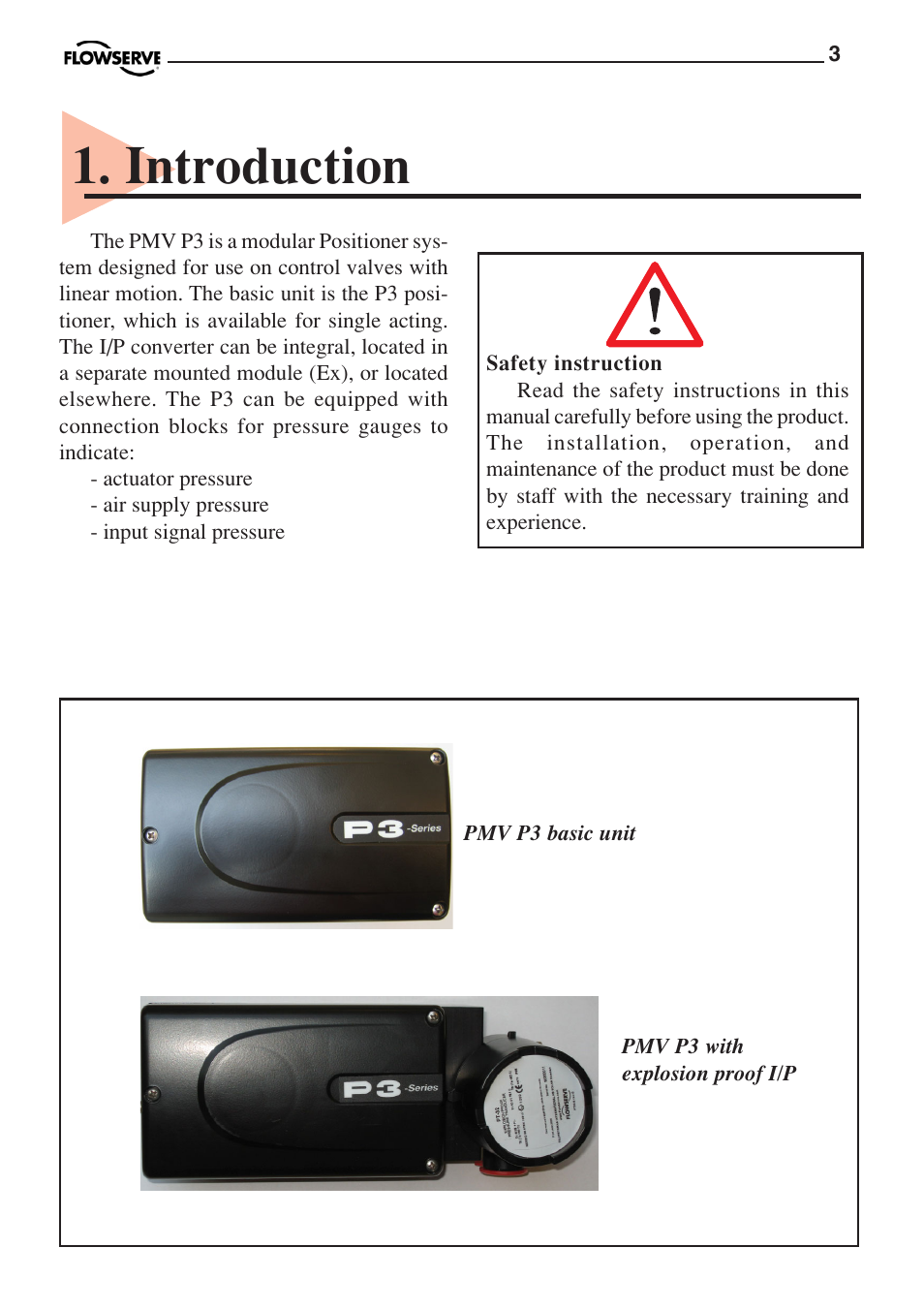 Introduction | Flowserve PMV P3 User Manual | Page 3 / 24