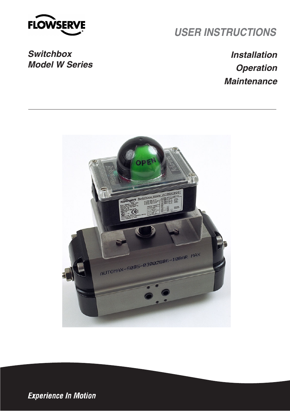 Flowserve PMV W Series Switchbox User Manual | 2 pages