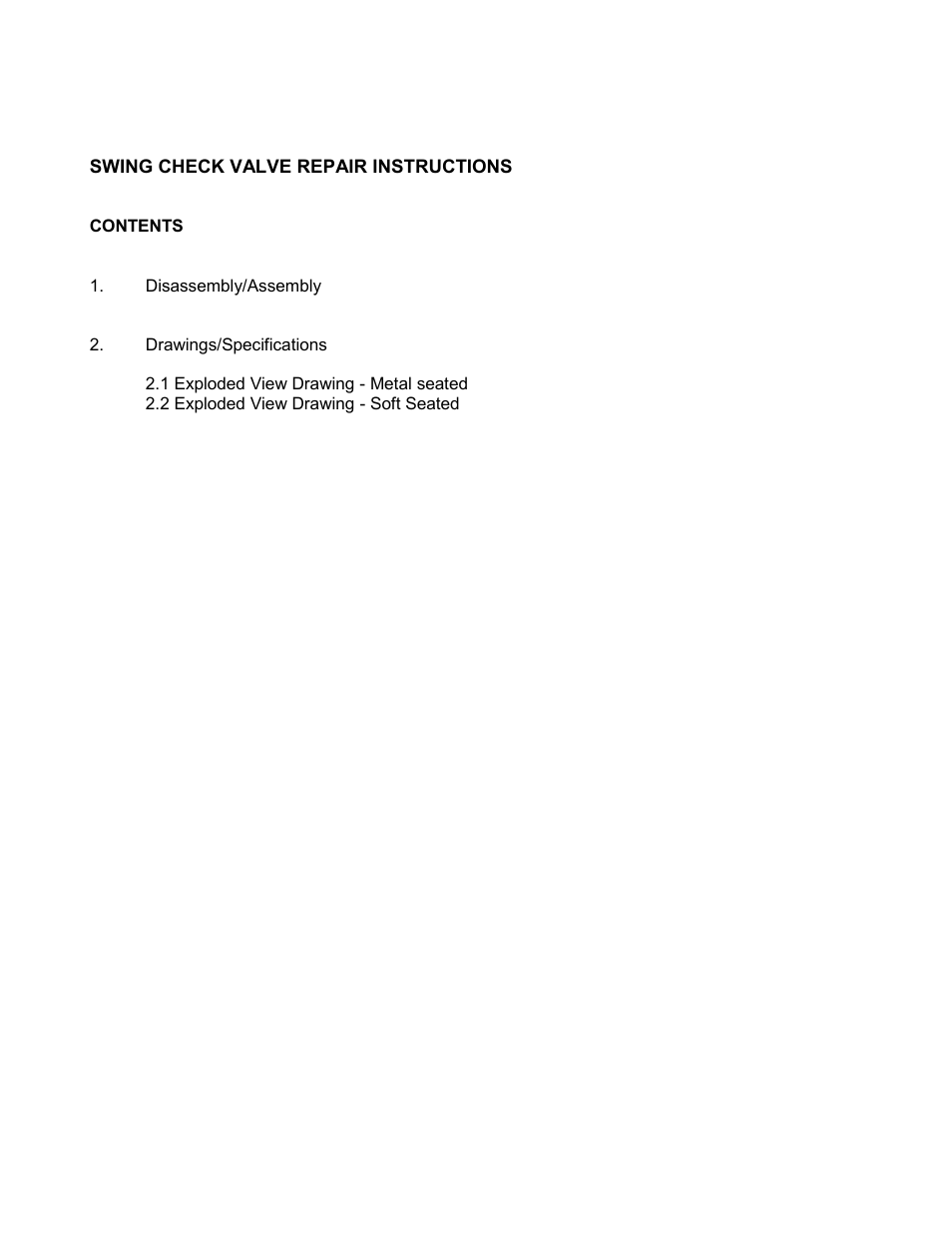 Flowserve Noble Alloy Swing Check IOM User Manual | Page 2 / 7