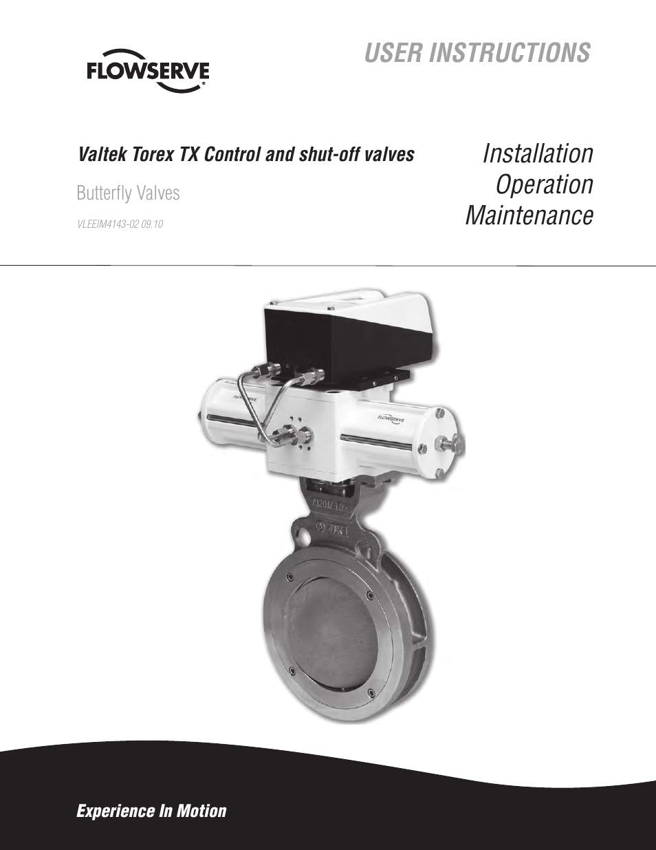 Flowserve Valtek Torex TX IOM User Manual | 10 pages