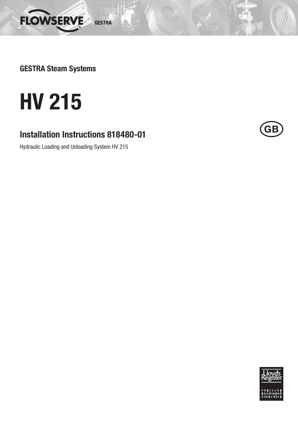 Flowserve HV 215 User Manual | 44 pages