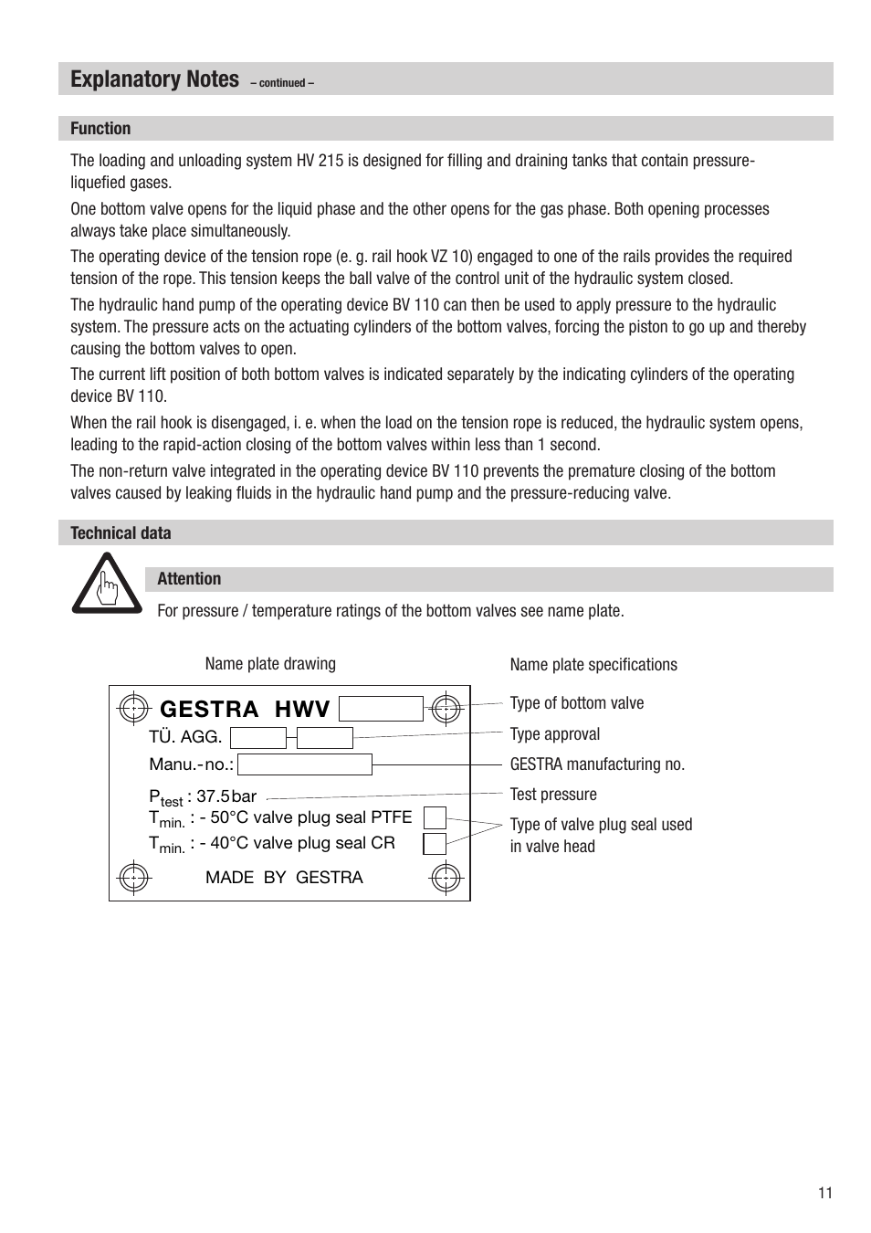Gestra hwv | Flowserve HV 215 User Manual | Page 11 / 44