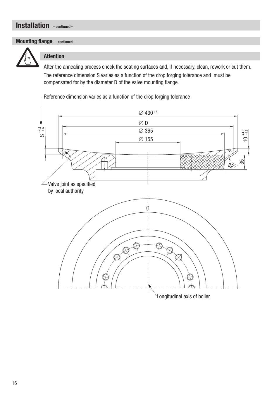 Installation | Flowserve HV 215 User Manual | Page 16 / 44