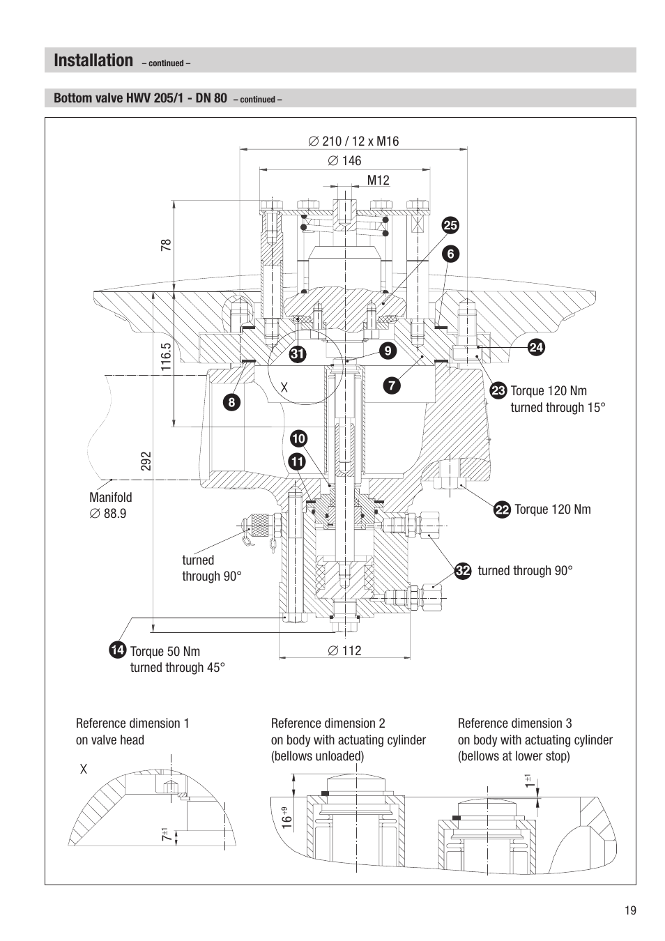 Installation | Flowserve HV 215 User Manual | Page 19 / 44