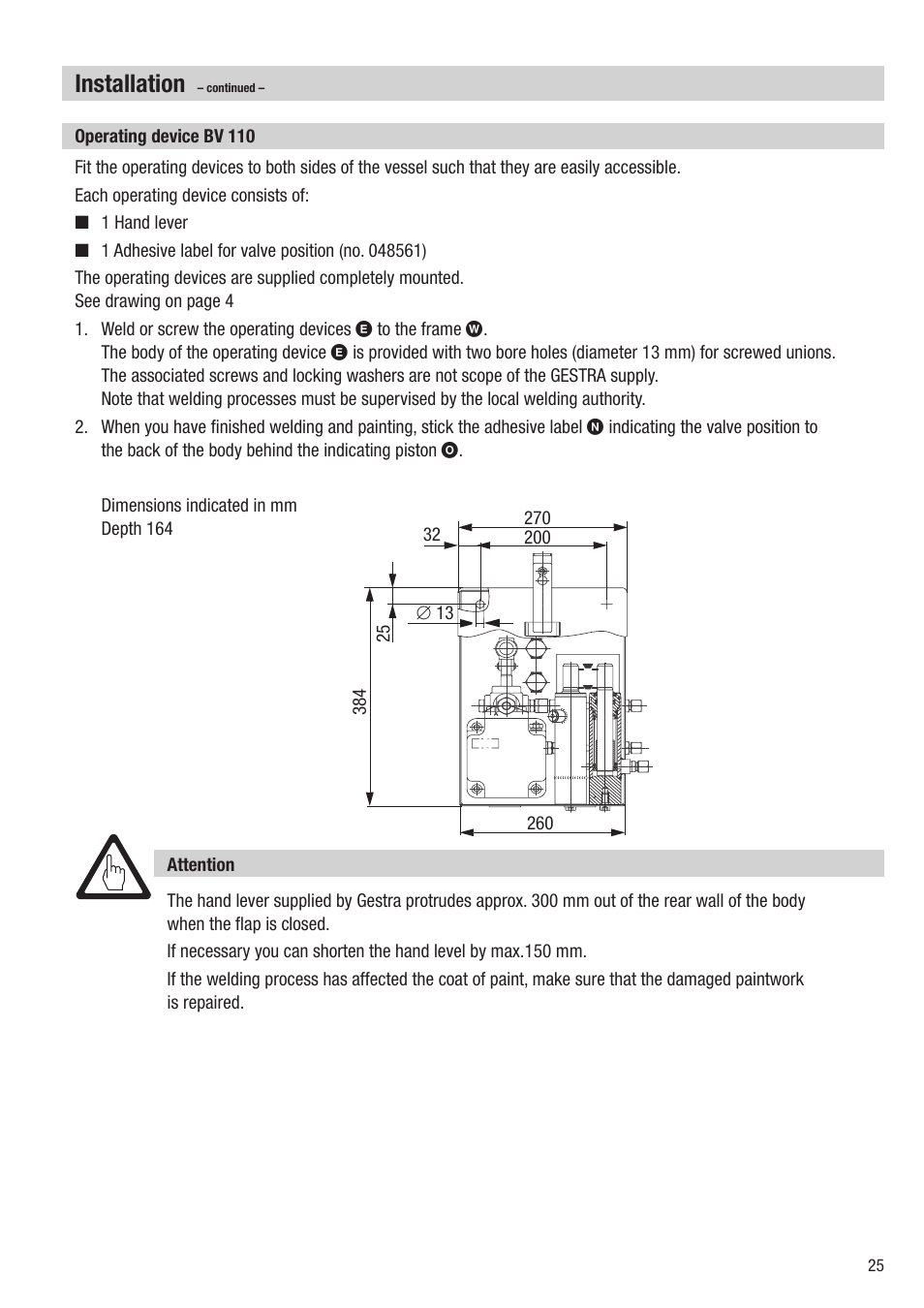 Installation | Flowserve HV 215 User Manual | Page 25 / 44