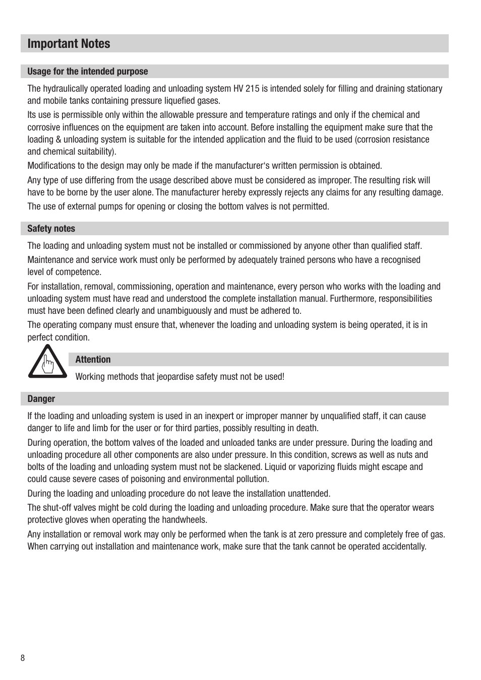 Flowserve HV 215 User Manual | Page 8 / 44