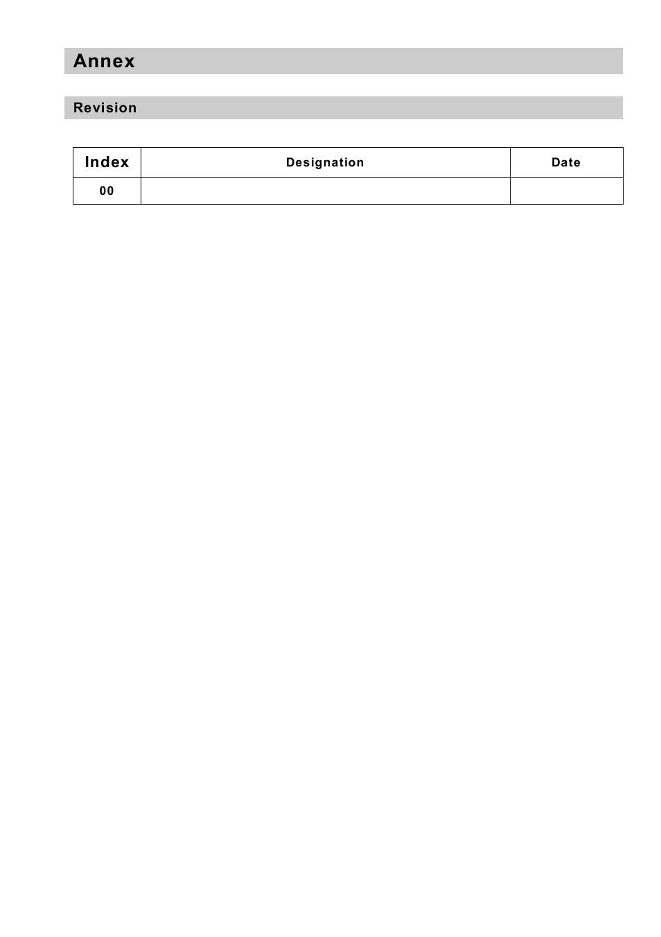 Annex, Revision | Flowserve HV 205 User Manual | Page 33 / 34