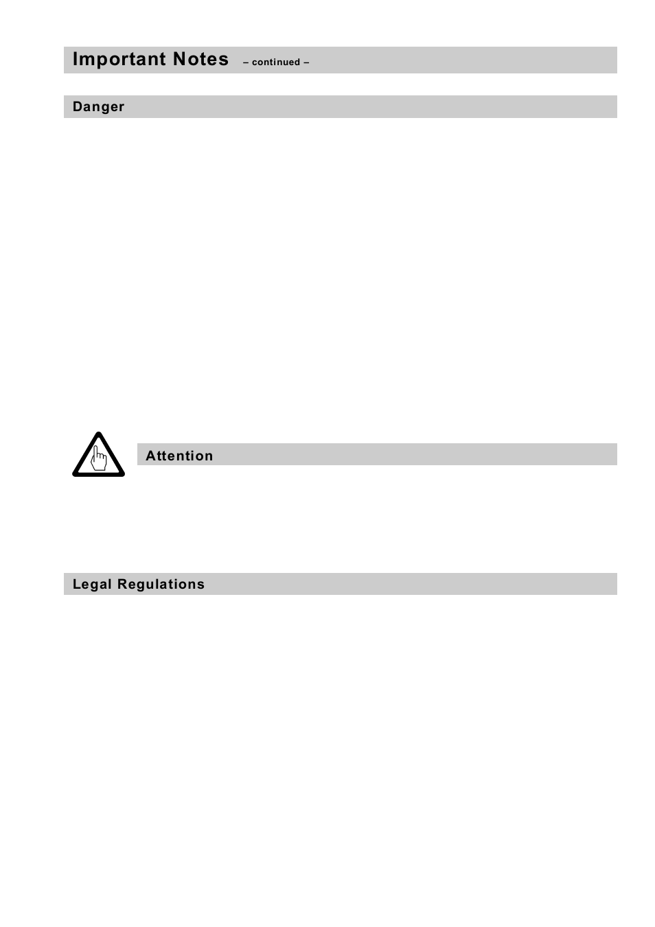 Danger, Legal regulations, Danger legal regulations | Flowserve HV 205 User Manual | Page 9 / 34