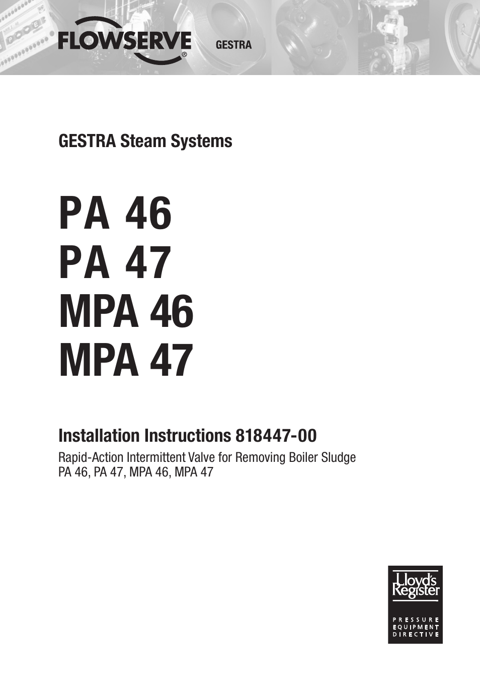 Flowserve PA46 User Manual | 32 pages