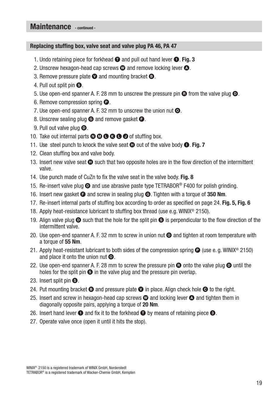 Maintenance | Flowserve PA46 User Manual | Page 19 / 32