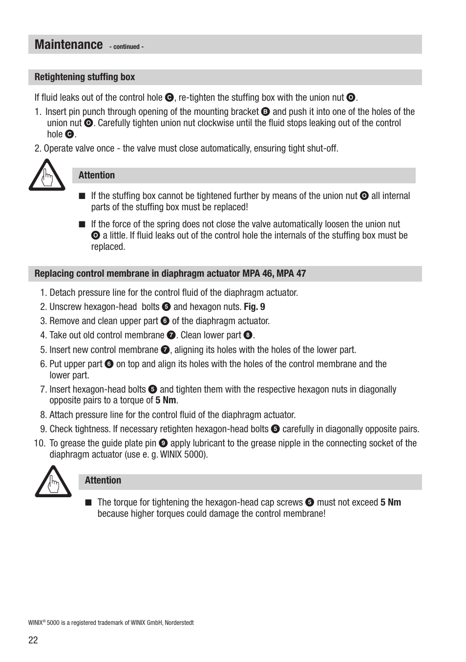 Maintenance | Flowserve PA46 User Manual | Page 22 / 32