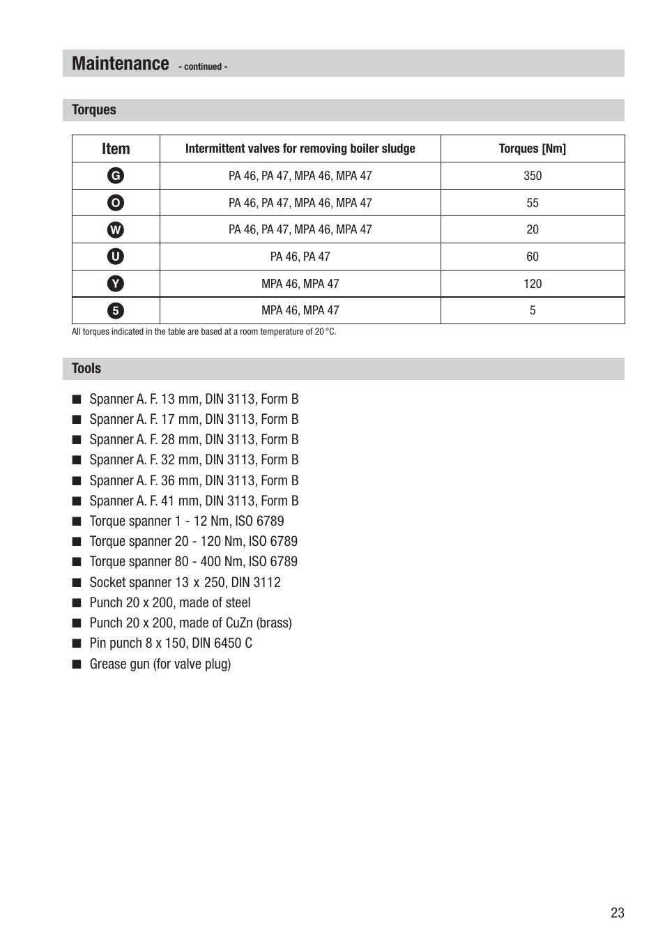 Maintenance | Flowserve PA46 User Manual | Page 23 / 32