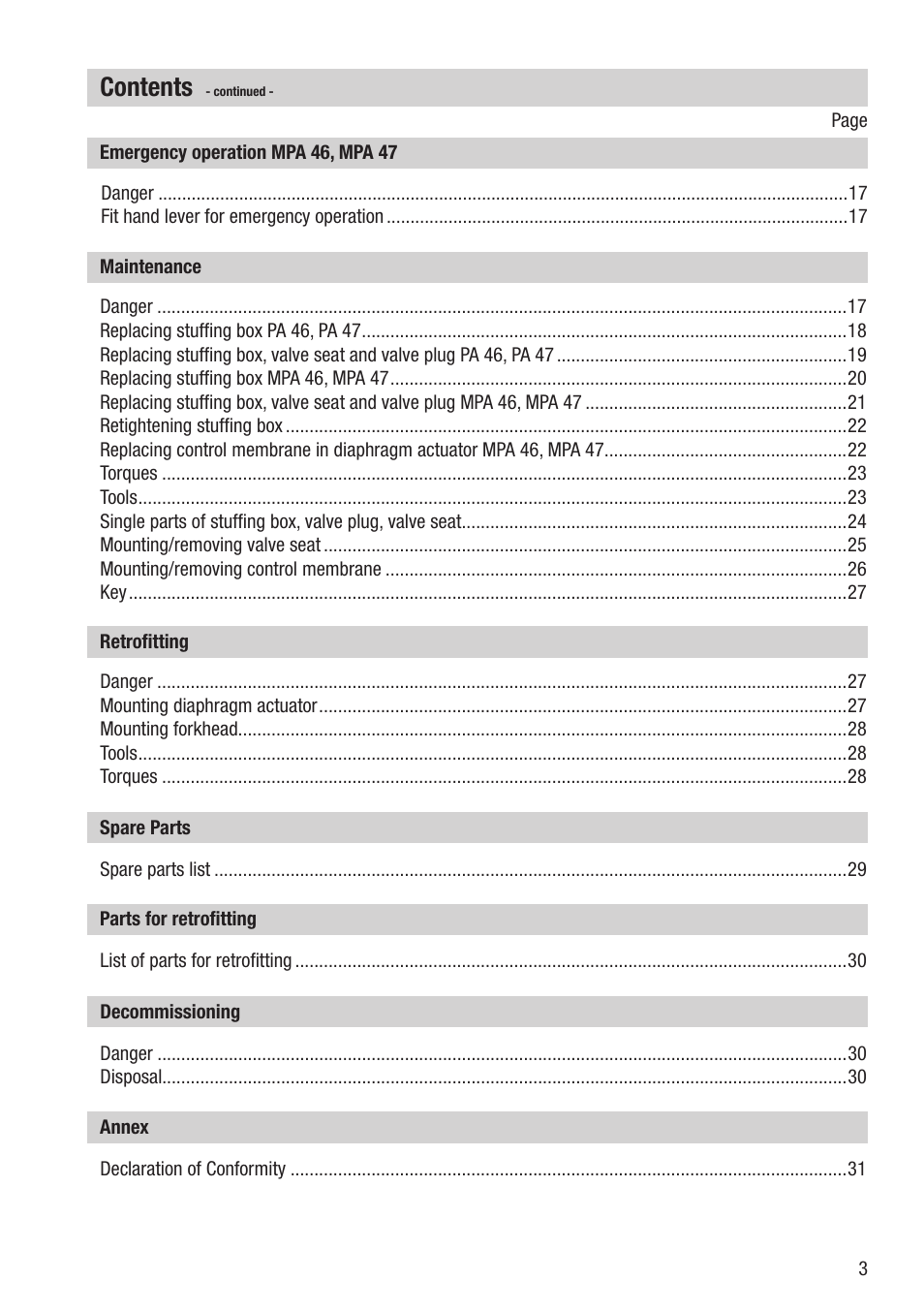 Flowserve PA46 User Manual | Page 3 / 32